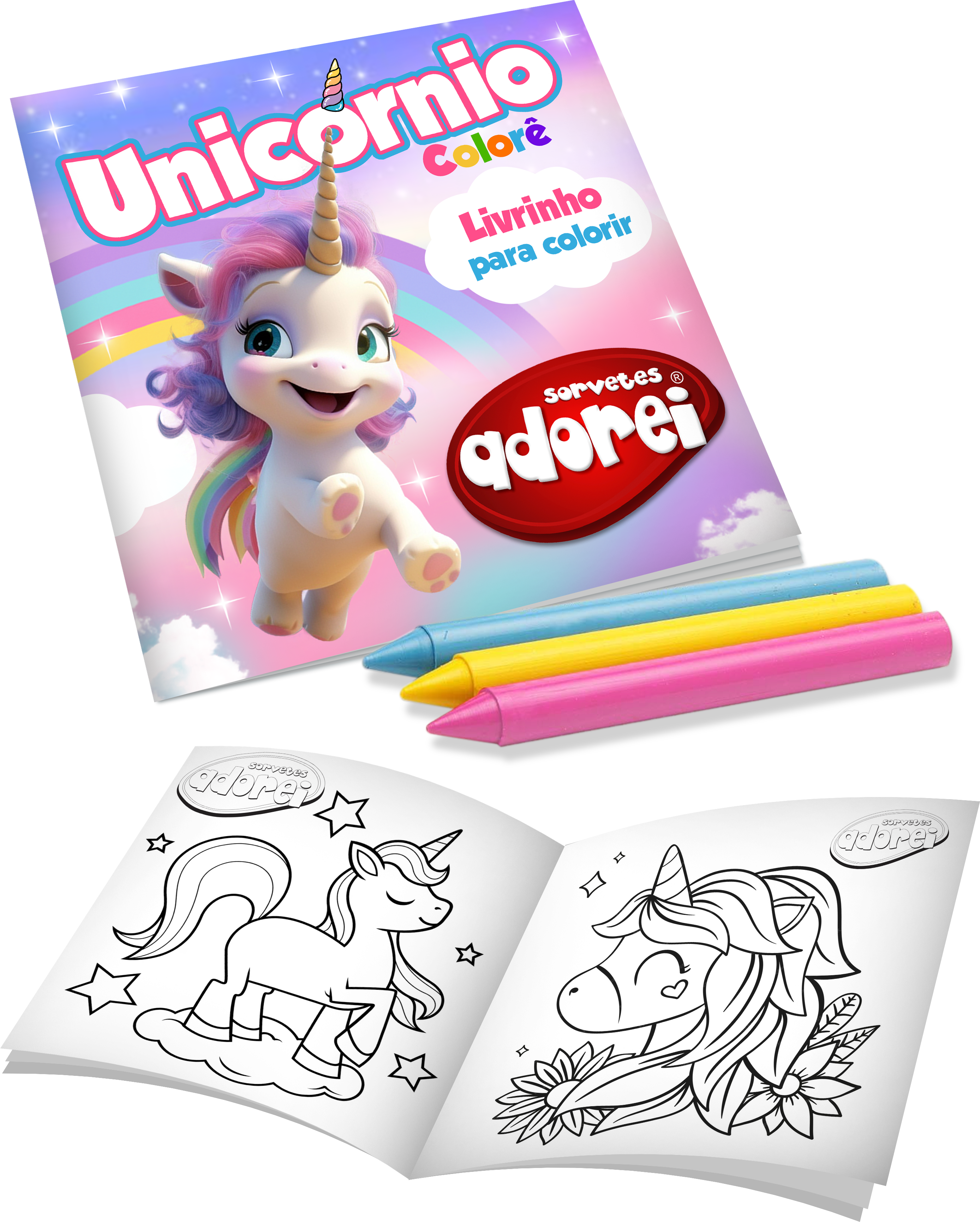 ADOREI SORVETES- LIVROS COLORIR